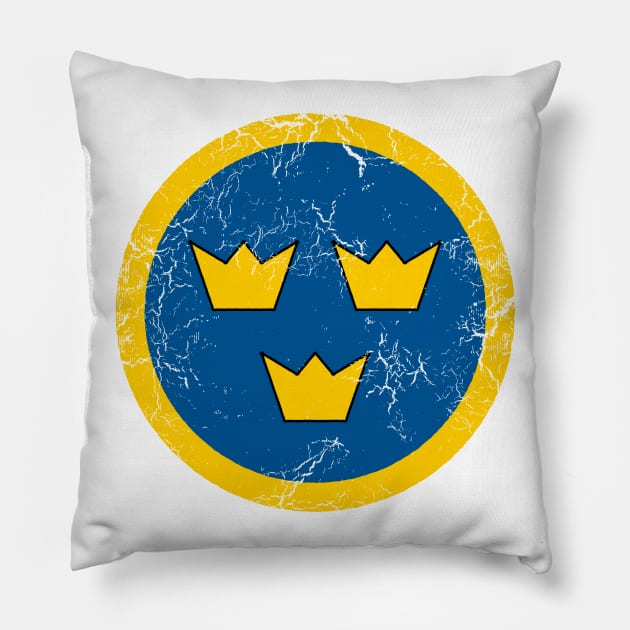 Flygvapnet Swedish Airforce Roundel Pillow by Wykd_Life