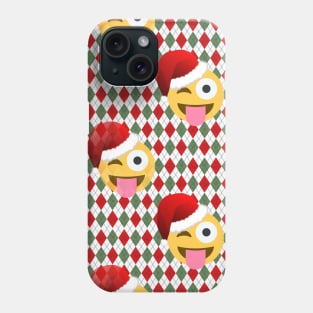 santa claus winking emoji Phone Case