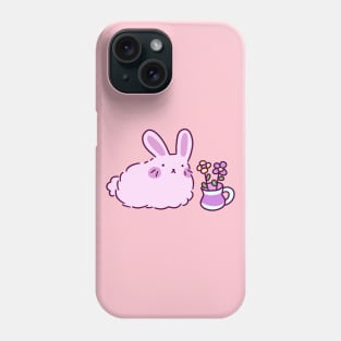 Pink Bunny with Flower Vase Phone Case