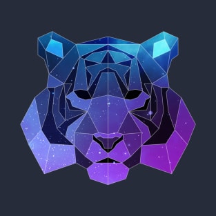 Galaxy Tiger Geometric Animal T-Shirt