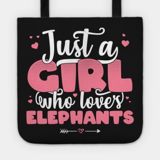 Just A Girl Who Loves elephants - Cute elephant lover gift design Tote