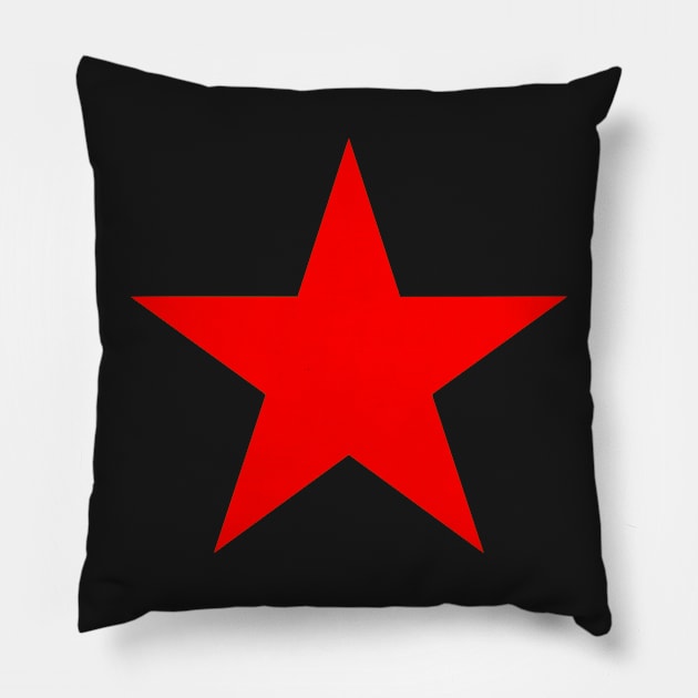 RED STAR Pillow by GourangaStore