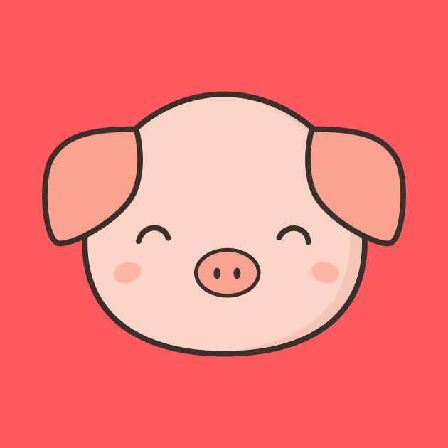 Kawaii Cute Pig by happinessinatee