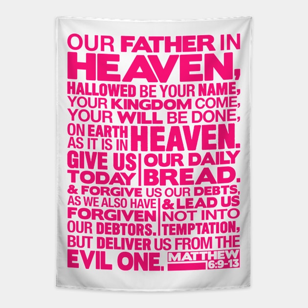 Matthew 6:9-13 Our Father in Heaven Tapestry by Plushism