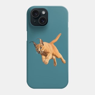 Pouncing Caracal Cat Phone Case