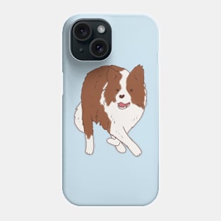 Brown border collie Phone Case