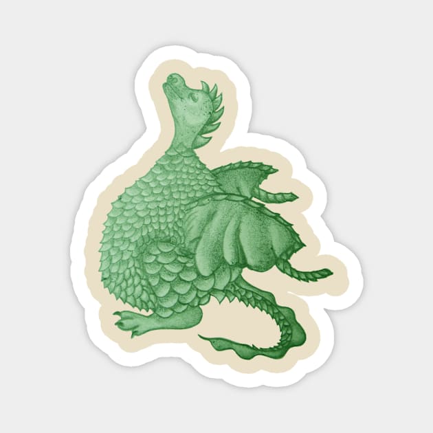 cute dragon mythical and fantasy creature Magnet by pollywolly