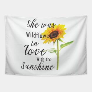 she was  wildflower in lovewith the sunshine 1 Tapestry