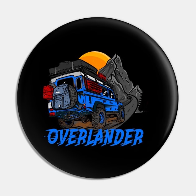 Blue Land Rover Defender Adventure Seeker Pin by 4x4 Sketch