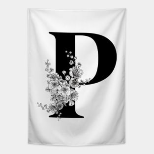 O alphabet Botanical cherry blossom sakura flowers Tapestry