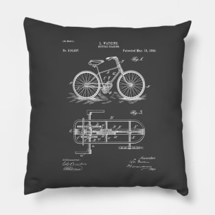 Bike Patent - Bicycle Art - Antique Pillow