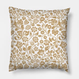 Gold Leaf Pattern Pillow