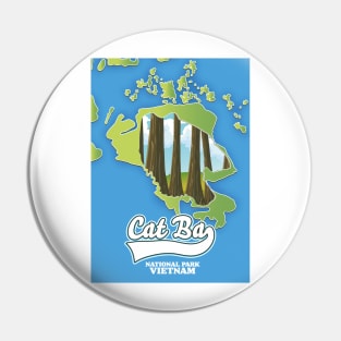 cat ba national park Vietnam travel map Pin