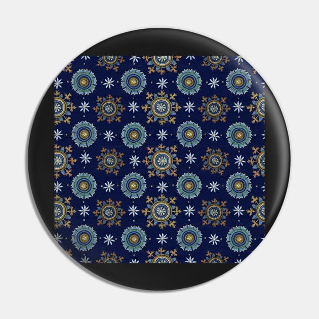 Byzantine blue Empire Pin by SumiIllustrator