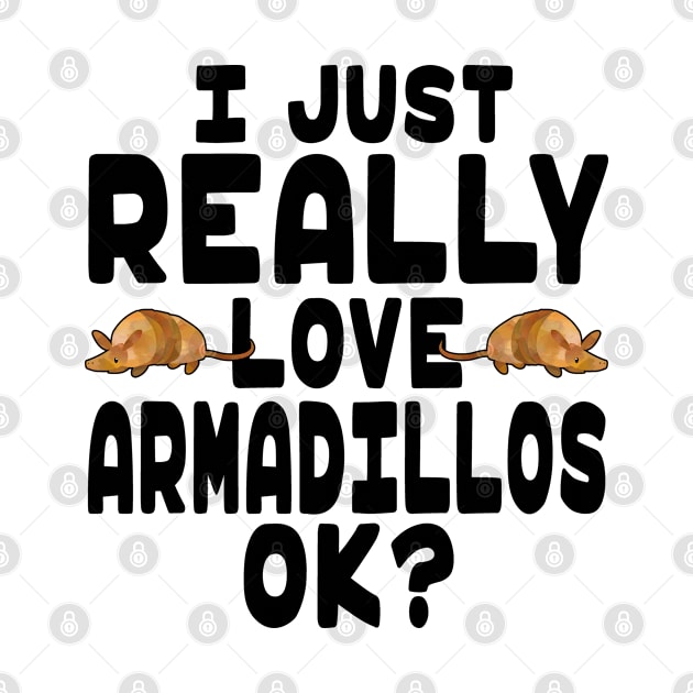 I Love Armadillos - Armadillo Lover by HeartsandFlags