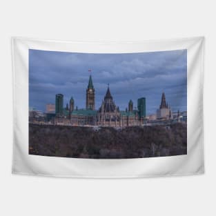 Canada's Parliament building at dusk Tapestry