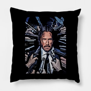 John Wick Elegance in Vengeance Pillow