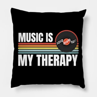 Music Is My Therapy Pillow