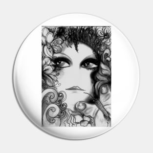 grey woodland fairy Jacqueline Mcculloch House of Harlequin Pin