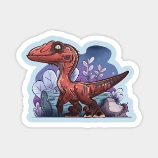 Ravishing Red Raptor: Velociraptor Magnet