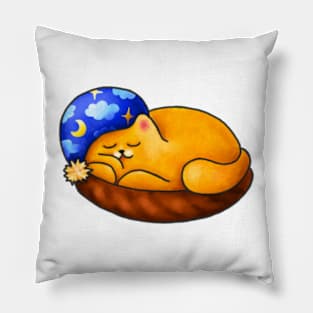 Cute cat is sleeping Pillow