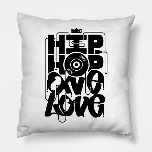 Hip Hop ove love Pillow by Street Style (Print Designer)