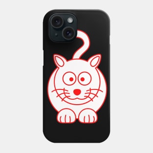 Red Cat Phone Case