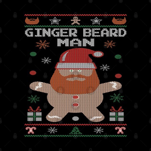 Ginger Beard Man Ugly Christmas by EthosWear