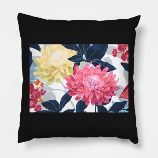 Colorful Flower Pattern Face Mask - Stress Relief Pink Yellow  Blue Floral Pattern Pillow