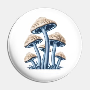 Fungi Fun: Cartoon Mushroom Print to Show Your Eco-Friendly Style 3 Pin