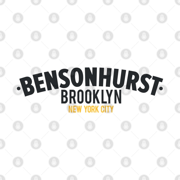 Bensonhurst Brooklyn NYC - Clean Minimalistic Logo Design by Boogosh