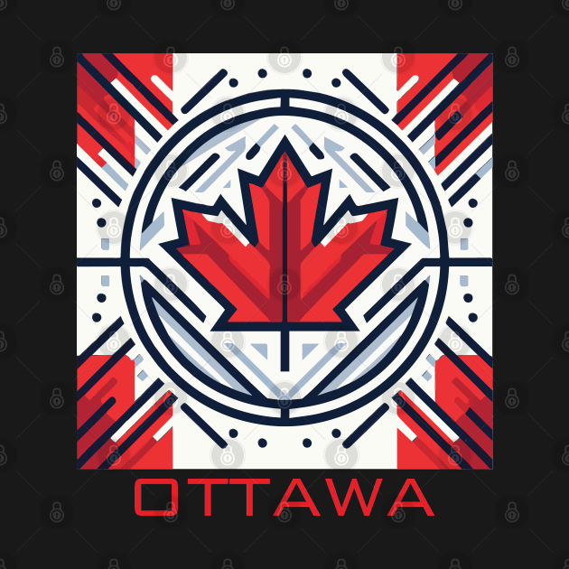 Ottawa Ontario Canada Flag by Heartsake