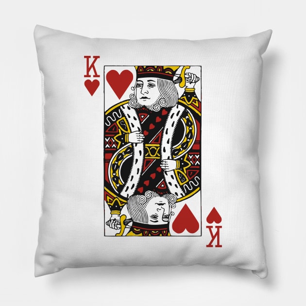 King of Hearts Pillow by Bethany-Bailey