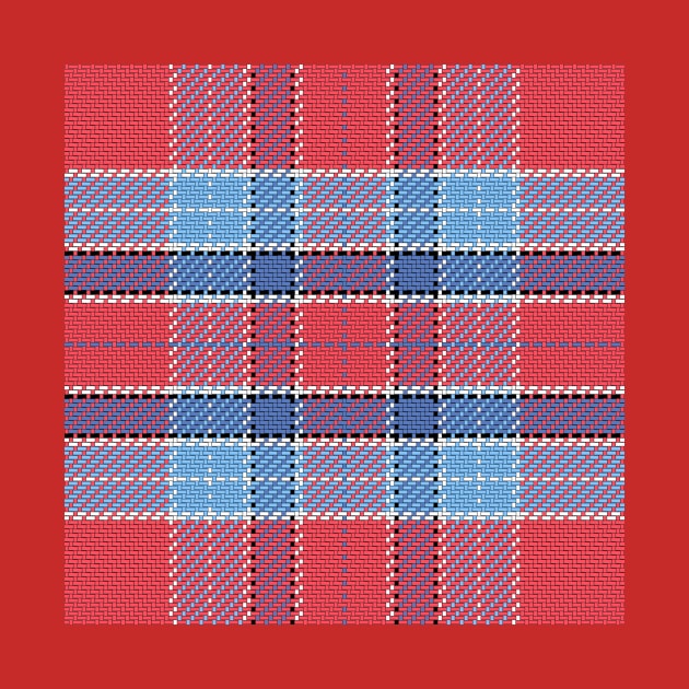 pattern Scottish tartan blue and red by kavalenkava