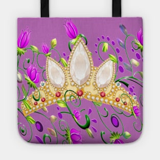 Tangled crown flowers Tote