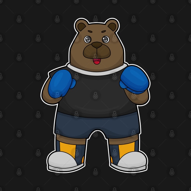 Bear as Boxer with Boxing gloves by Markus Schnabel