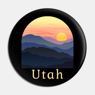 Utah snowboarding - Utah Camping Pin