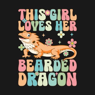 This Girl Loves Her Bearded Dragon Groovy Lizard Lover T-Shirt