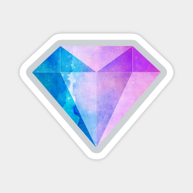 blue & purple diamond Magnet by vita95gelman