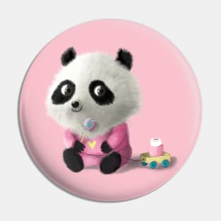 Cute fluffy panda Pin