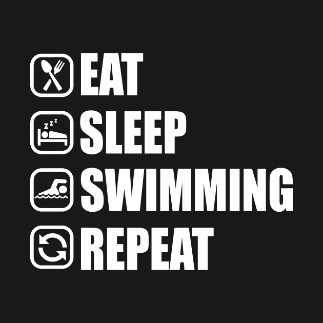 Eat Sleep Swimming - Swim Team Practice Gift by biNutz