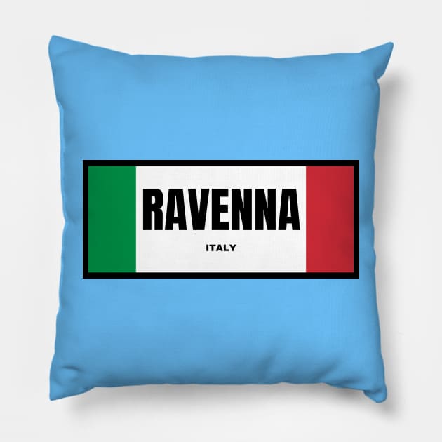 Ravenna City in Italian Flag Colors Pillow by aybe7elf