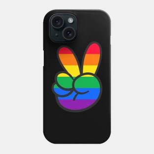 Rainbow Peace Sign Hand Phone Case