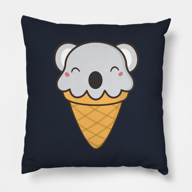 Scrumptious Kawaii Cute Koala Ice Cream Pillow by happinessinatee