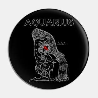 Aquarius | Evil Red Eyed Water Bearer Pin