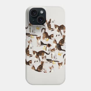 Kittens and Butterflies - a painted pattern Phone Case