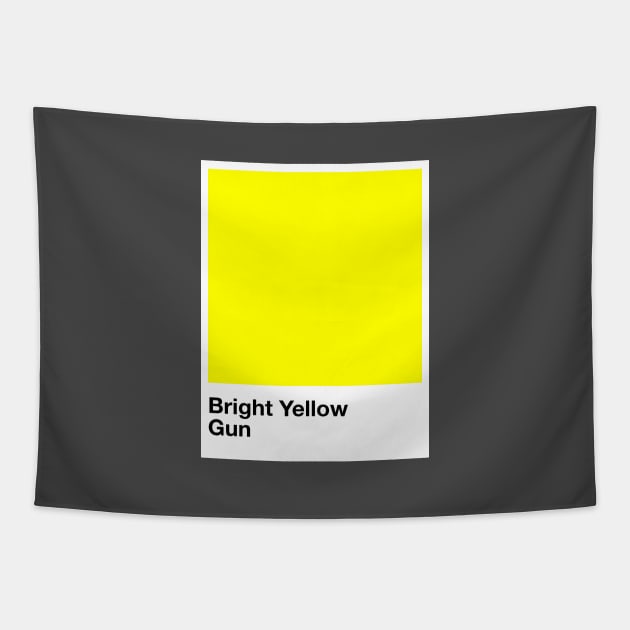 Pantone Bright Yellow Gun Tapestry by Perezzzoso