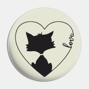 Cat Lover - White Pin