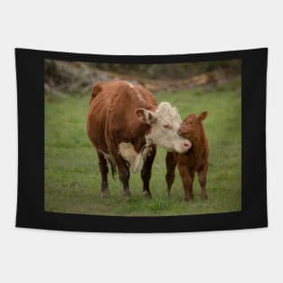 Momma Cow and Calf aka "Bovine Madonna" Tapestry