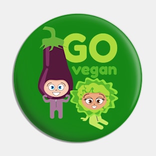 EEK & EEKA - GO VEGAN Pin